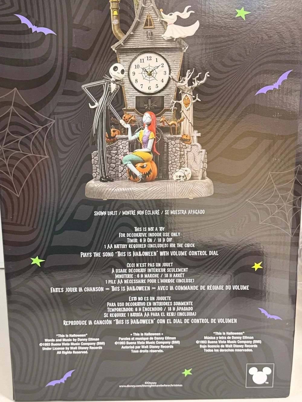 Disney The Nightmare Before Christmas Clock Tower Figurine with Lights